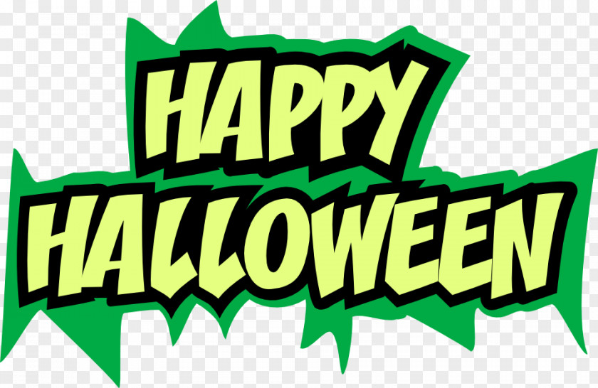 Happy Halloween Logo Brand Green Font PNG