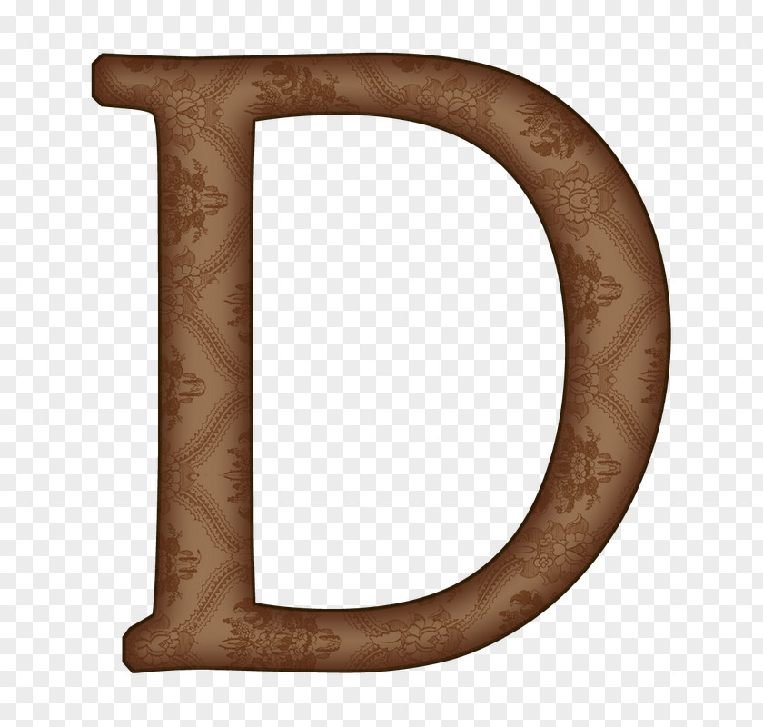 LETTER D Metal Copper Font PNG