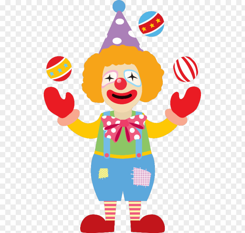 Clown Circus Party Clip Art PNG
