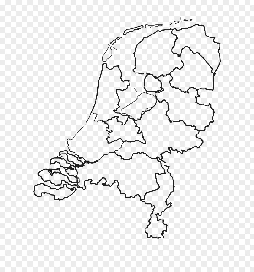 Map Provinces Of The Netherlands Topographic Geography PNG