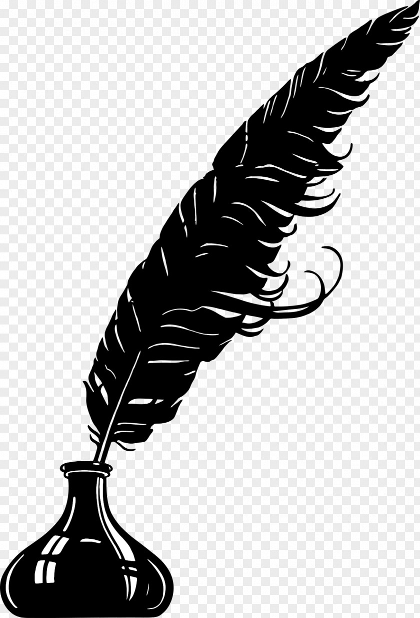 Quill Inkwell Pen Paper Clip Art PNG