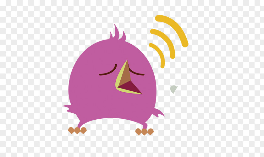 Singing The Purple Bird Icon PNG