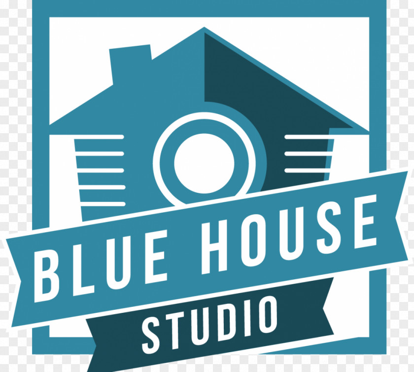 Blue House Studio Logo Golden Horseshoe Photography Brand PNG
