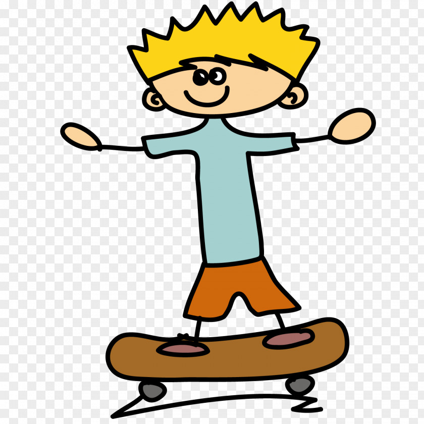 Scooter Boys Cartoon Clip Art PNG