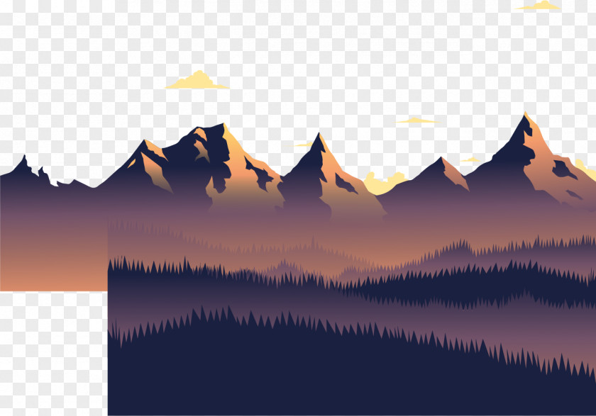 Sunset Mountain Download PNG