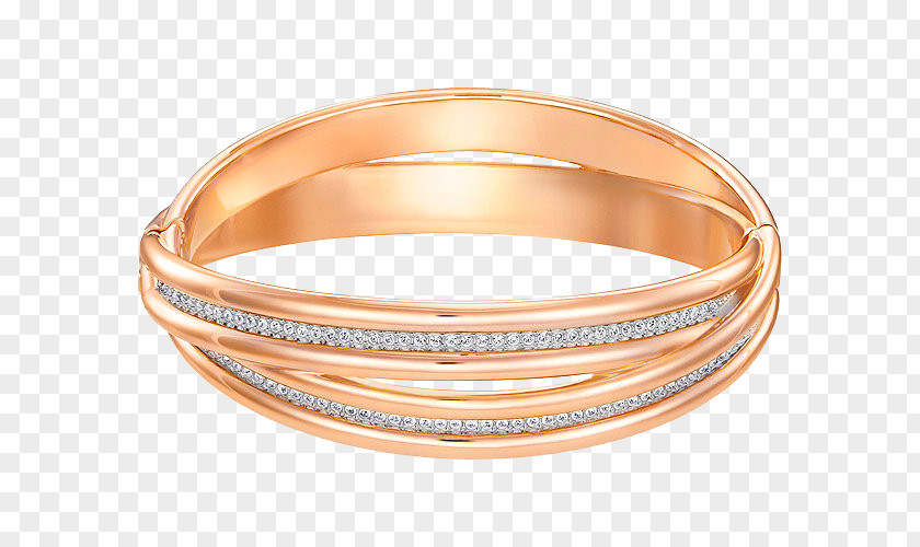Swarovski Jewelry Gold Diamond Bracelet Bangle AG Plating PNG