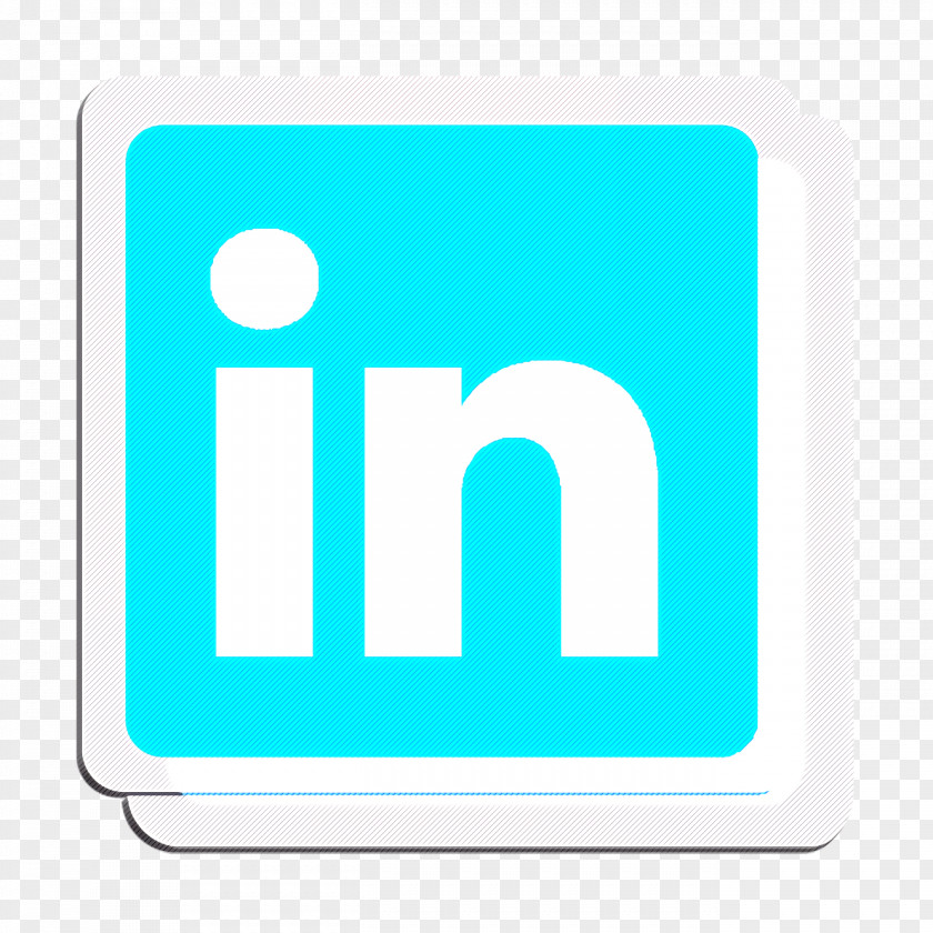 Teal Azure Linedin Icon Media Network PNG
