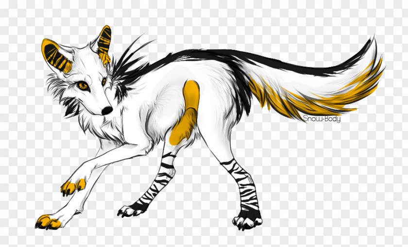 Cat Red Fox Line Art Fauna PNG