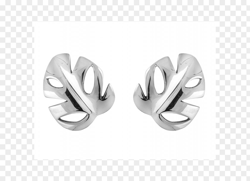 Monstera Earring Silver Jewellery Swiss Cheese Plant Gold PNG