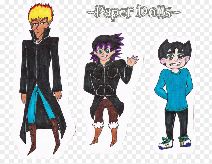 Paper Dolls Digital Painting Adobe Photoshop Elements PNG