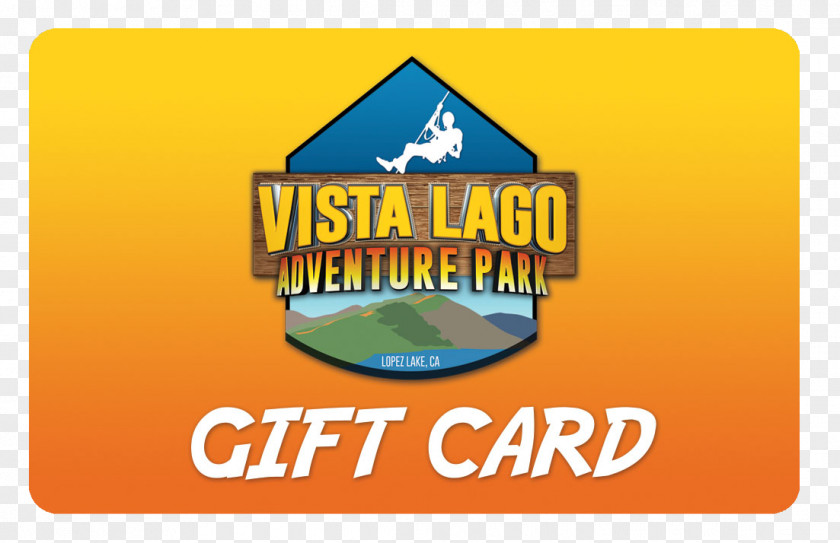 Yellow Card Logo Label Vista Lago Adventure Park Font PNG