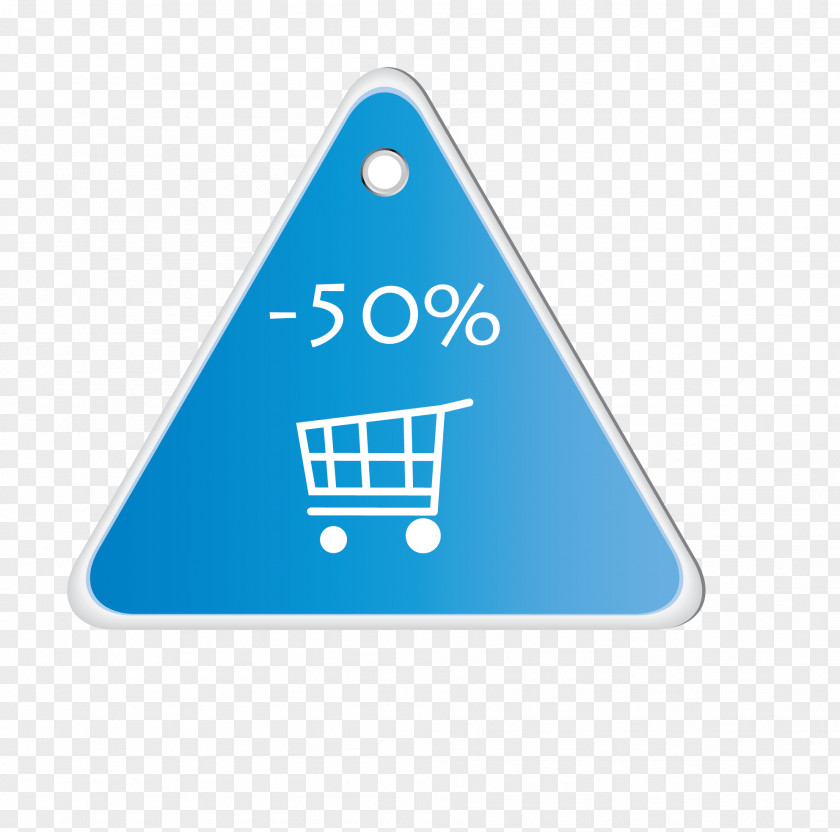 Blue Triangle Taobao Coupons Shape Color PNG