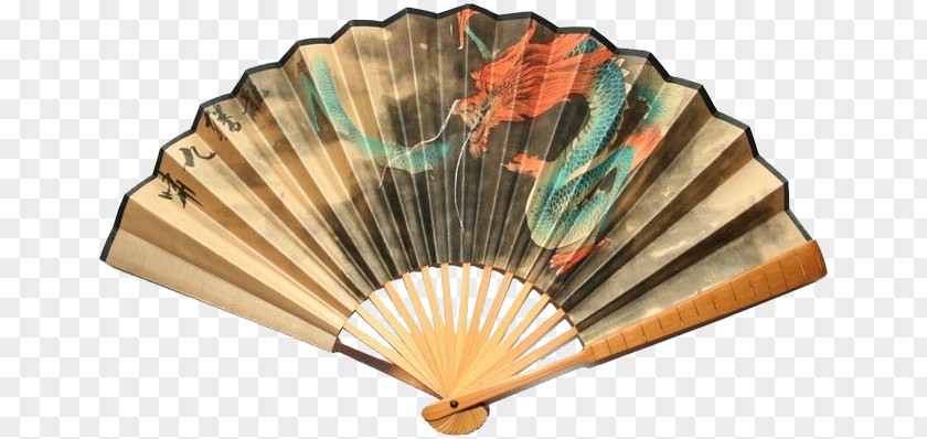 Hand Fan Drawing Chinoiserie PNG