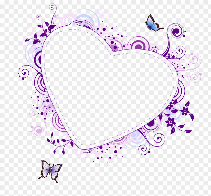 Pink Border Picture Frames Heart Clip Art PNG