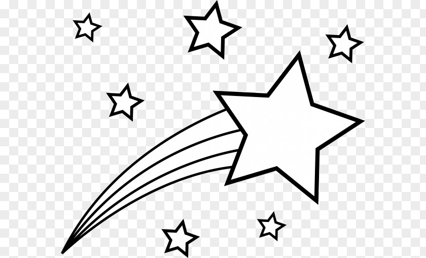 Shooting Star Coloring Pages Book Adult Clip Art PNG