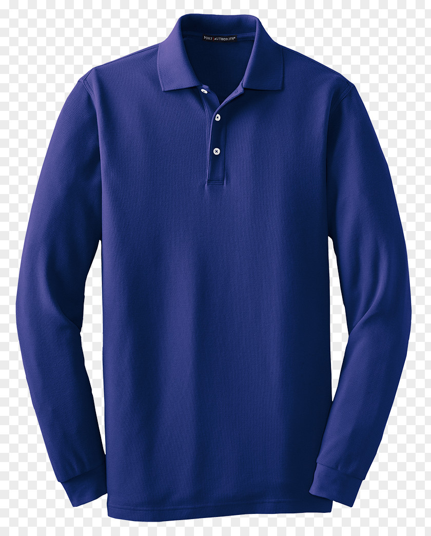 Cobalt Blue T-shirt Sleeve Polo Shirt Piqué PNG