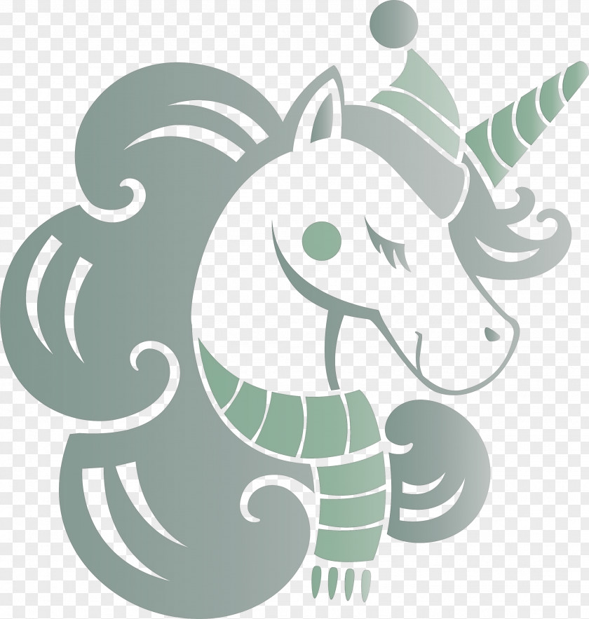 Unicorn Christmas PNG