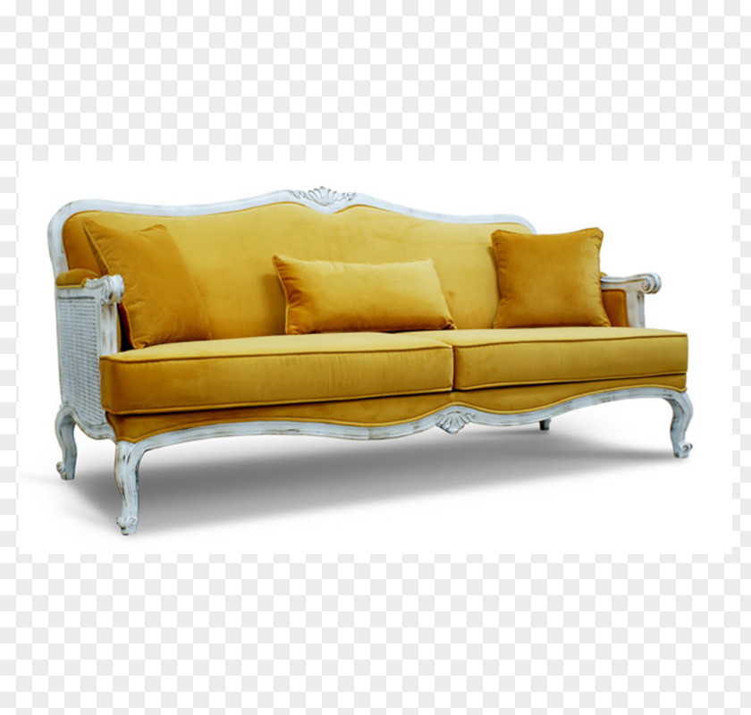 Chair Sofa Bed Couch Yellow Futon PNG