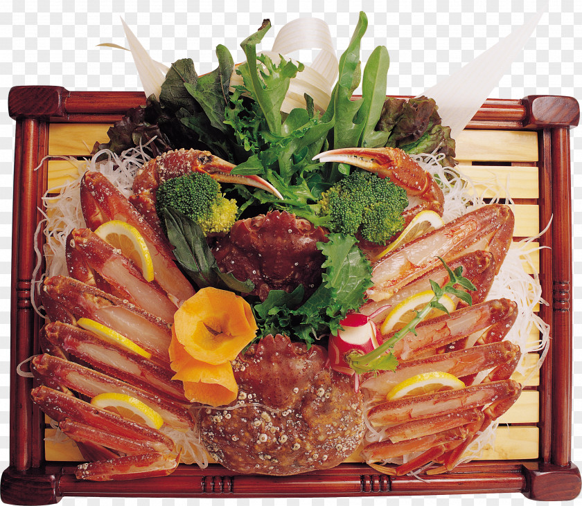 Crab Cuisine Japanese Sushi Sashimi Miso Soup PNG