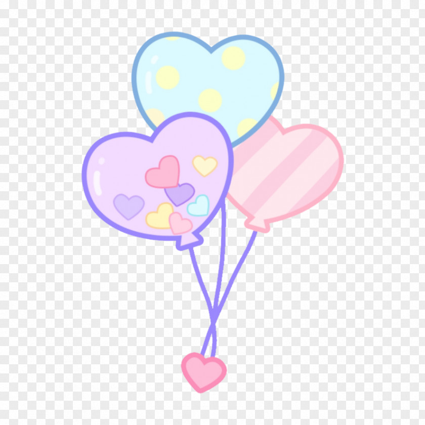 Decorative Heart Clip Art Balloon Pink M M-095 PNG