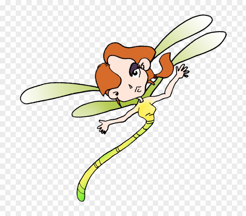 Dragonfly Cartoon Poster PNG