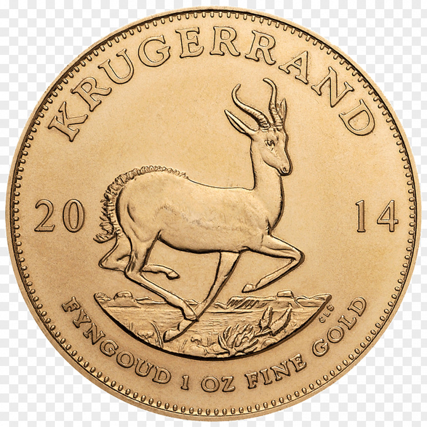 Mint South Africa Krugerrand Bullion Coin Gold PNG