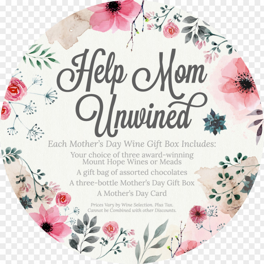Mothers Day Poster Floral Design Cut Flowers Font PNG