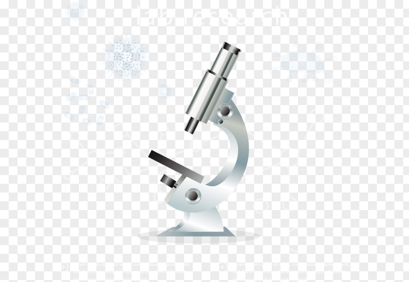 Vector Painted Microscope Bacteria Observation Science PNG