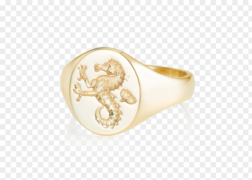 Wax Seal Signet Ring Engraving Colored Gold PNG