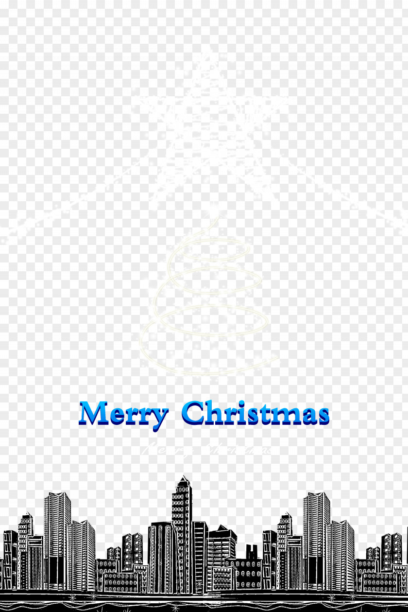 Christmas City Silhouette Background PNG