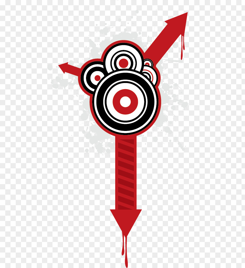Cool Dynamic Element Ink Circle Arrow PNG