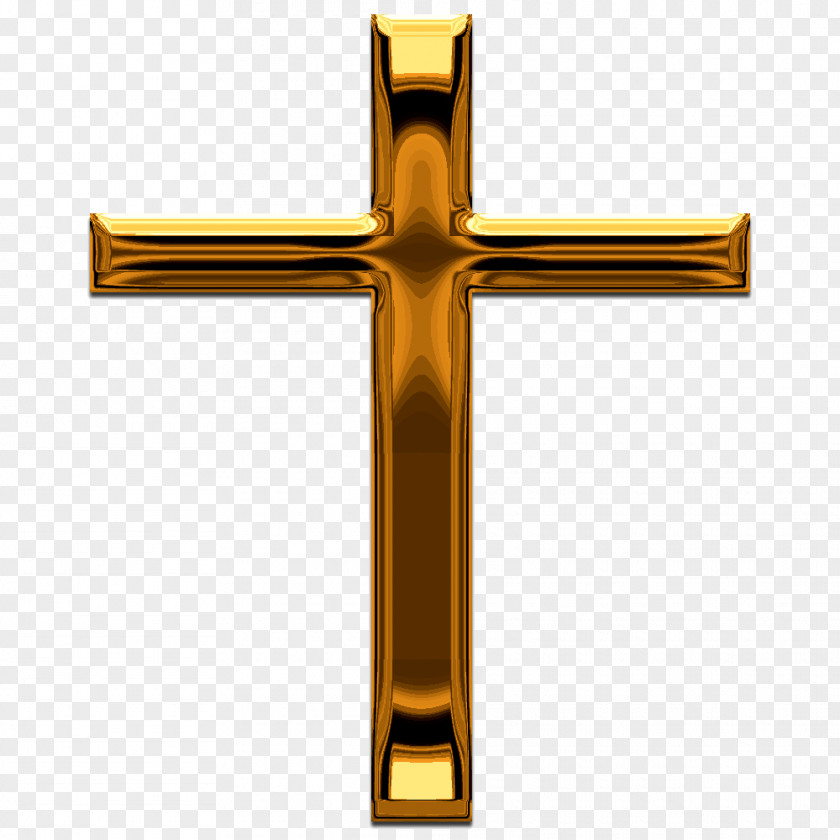 Gold Christian Cross Clip Art PNG