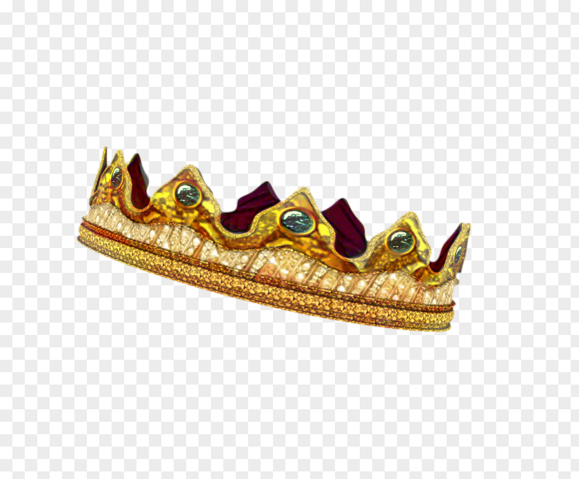Metal Hair Accessory Gold Crown PNG