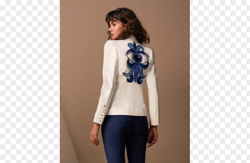 Olho Grego Cardigan Jacket Coat Sleeve Embroidery PNG