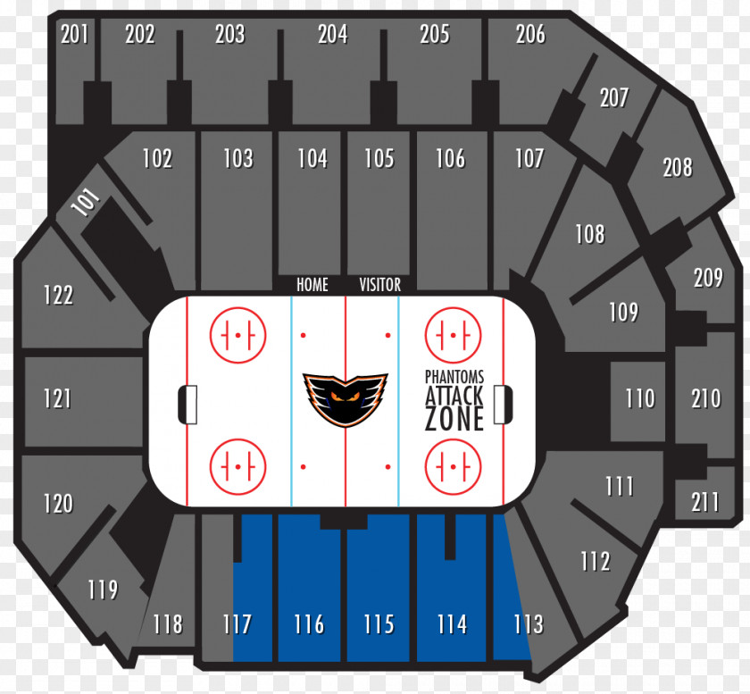 Seat PPL Center Lehigh Valley Phantoms Club Seating Alfond Arena PNG