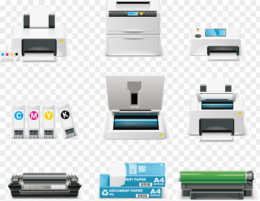 Vector Printer Kitchen Cabinet Home Appliance Table PNG