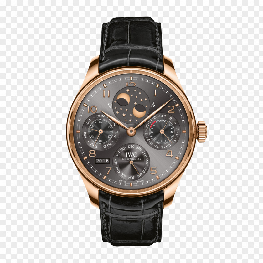 Watch IWC Portugieser Perpetual Calendar International Company Jewellery PNG