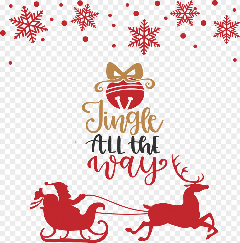 Jingle All The Way Merry Christmas PNG
