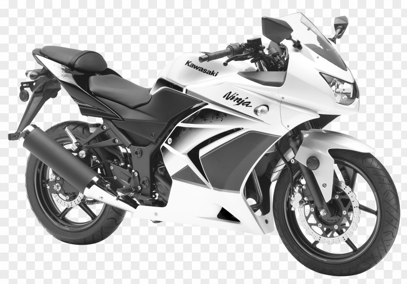 Kawasaki Ninja 250R White Motorcycle Bike Honda CBR250R/CBR300R Motorcycles Sport PNG