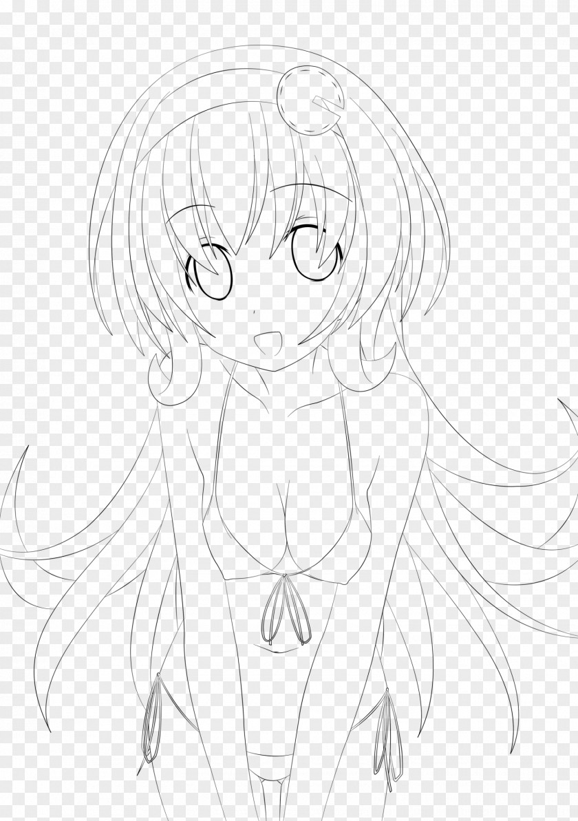 Neptunia 4 Goddesses Online Human Hair Color Line Art Forehead Sketch PNG