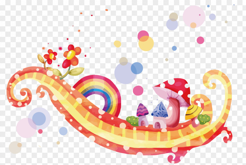 Vector Children Wind Rainbow Bridge Microsoft PowerPoint Child Clip Art PNG