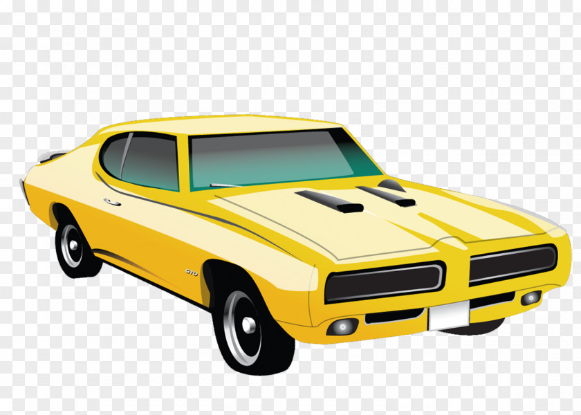 Yellow Car Chevrolet Camaro Shelby Mustang Pontiac GTO Ford Mach 1 PNG