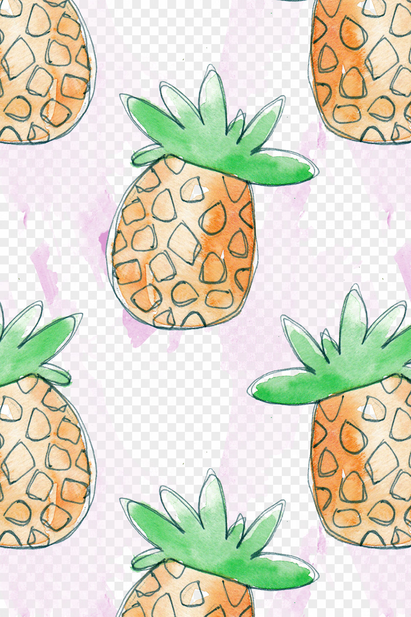 Hand Pineapple Pattern Background Fruit Auglis PNG