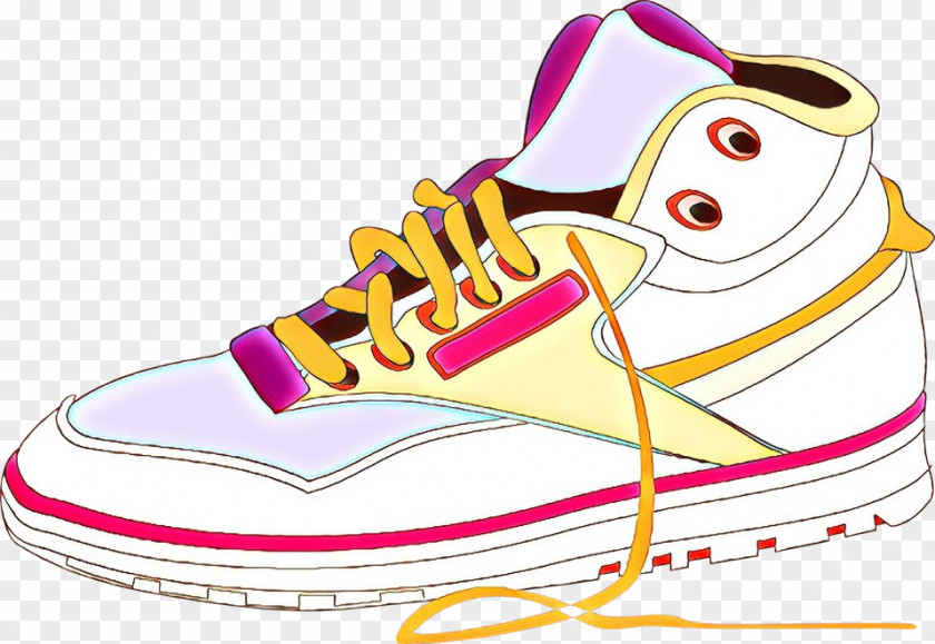 Athletic Shoe Sneakers Footwear White Clip Art Cartoon PNG