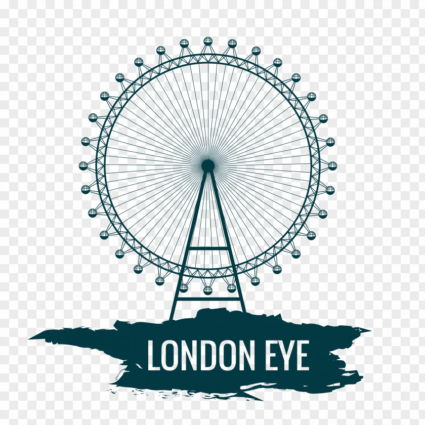 Creative London Landmark Eye Vector Material Cartoon PNG