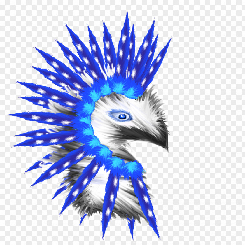 Eagle Bald Beak Cobalt Blue PNG