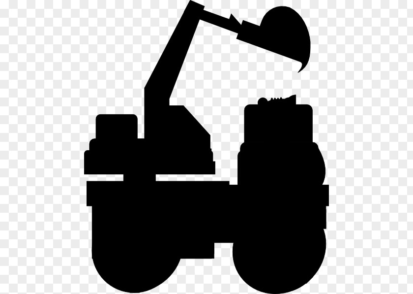 Excavator Vector Free Black And White Heavy Machinery Clip Art PNG