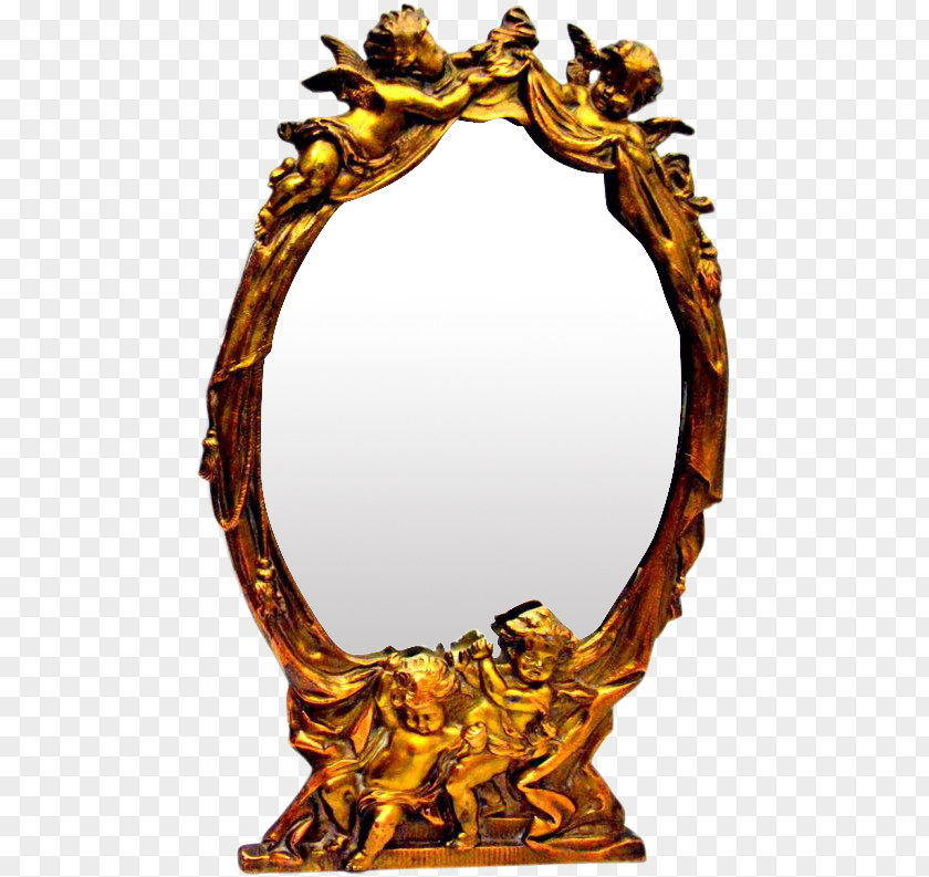 Mirror Picture Frames Gilding Vanity Bronze PNG