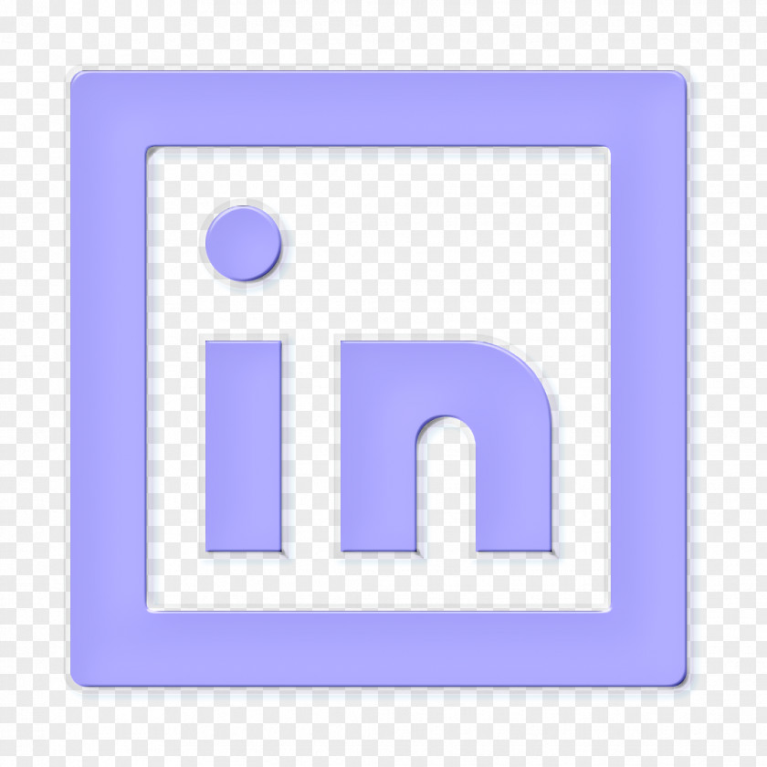 Rectangle Electric Blue Linkedin Icon Social PNG