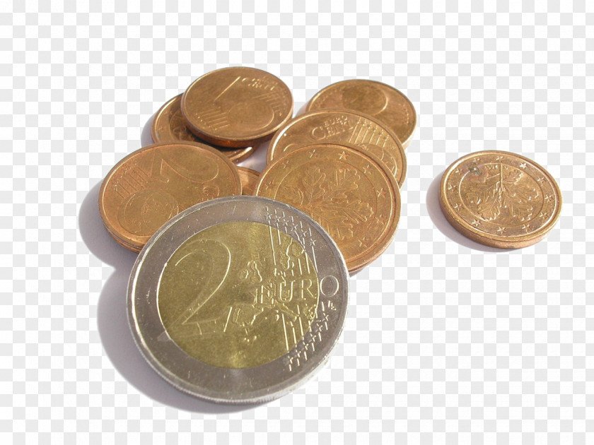 A Pile Of Coins Euro Currency Money PNG